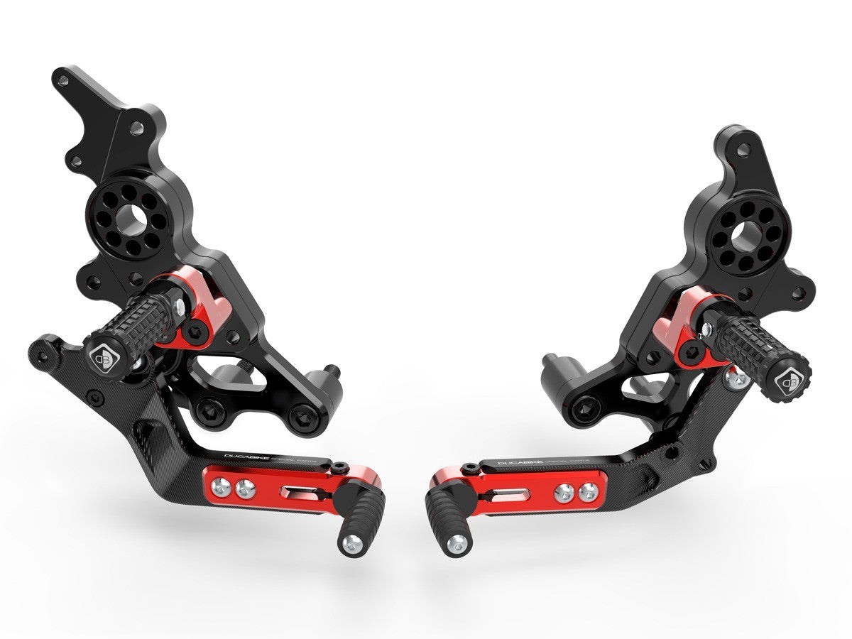 Ducabike DBK PRHM9501 HM 950 Adjustable Rearset - BLACK-RED