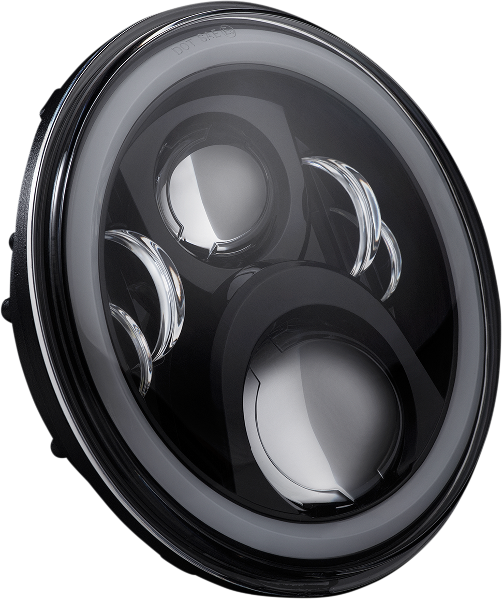 Custom Dynamics 7" Halo Headlamp With Touring Adapter
