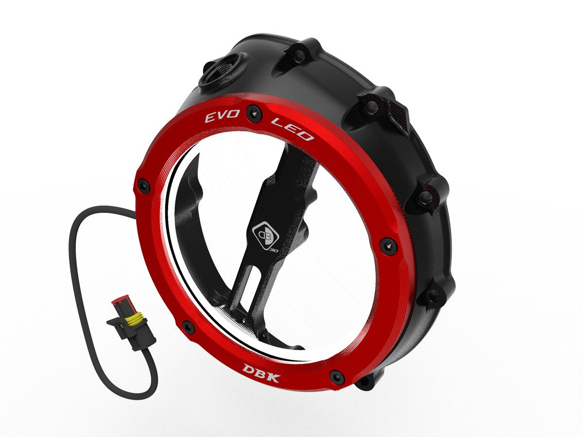 Ducabike DBK Ccdvl12 BMW Evo LED Clear Clutch Cover - BLACK-RED