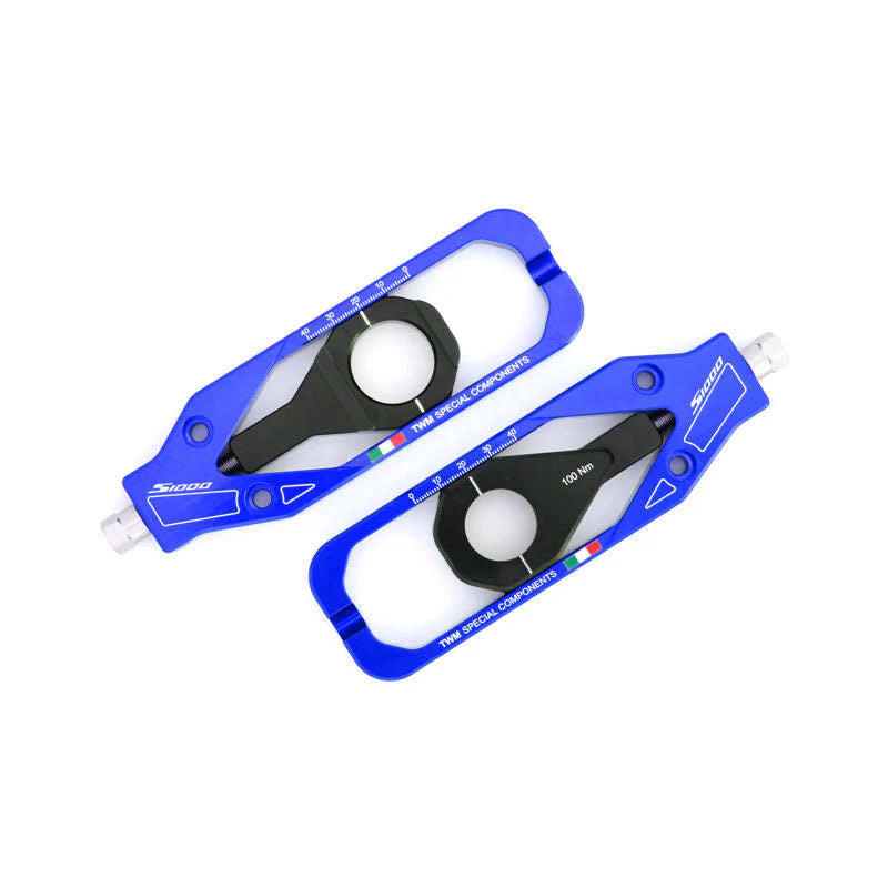 TWM WSBK Billet Chain Adjusters For BMW S1000R K63 - Blue