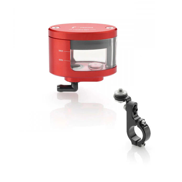 Rizoma Next Front Brake Fluid Reservoir Kit With Bracket For Tuono V4 1100 - Red