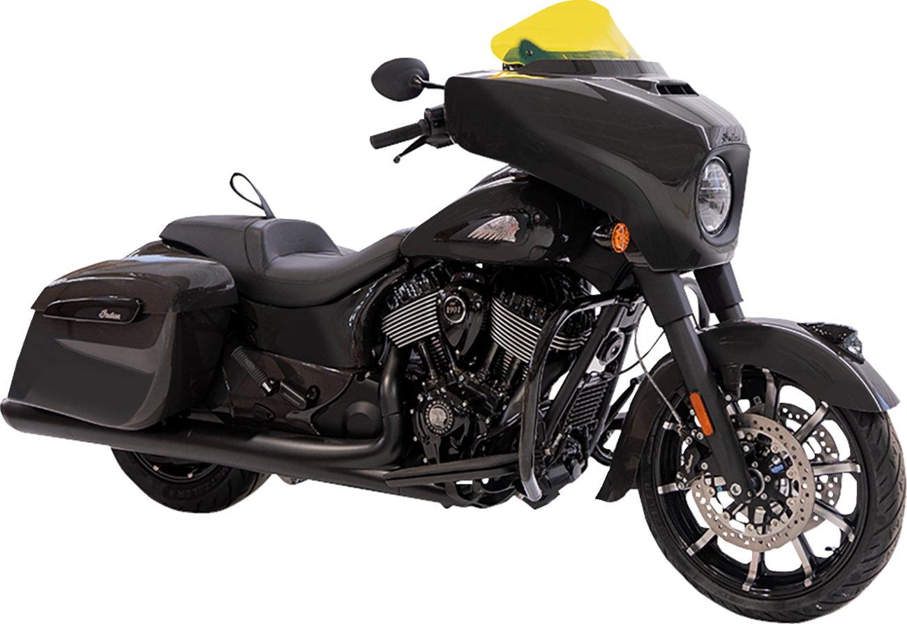 Klock Werks Ice Flare® Windshield - 10" - Yellow Ice - '14-'26 Indian