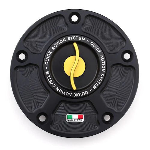 TWM Quick Action CNC Aluminum Gas Cap For Kawasaki - TKPR.03 - Gold