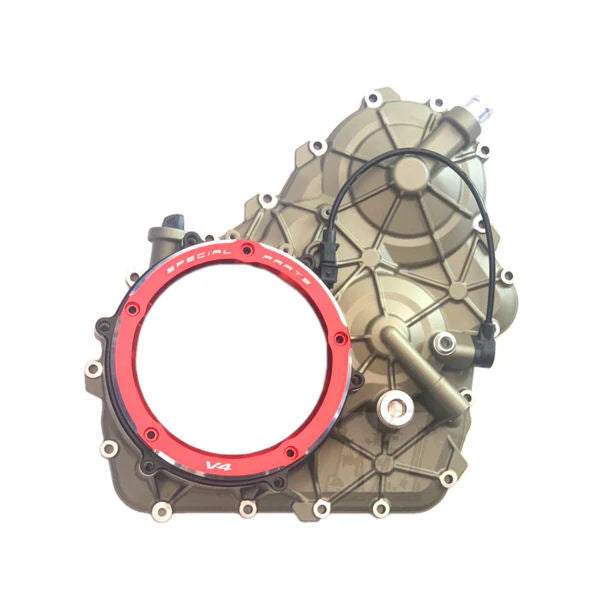 Ducabike DBK Clear Clutch Cover Kit For Ducati Streetfighter V4 V4S - Red