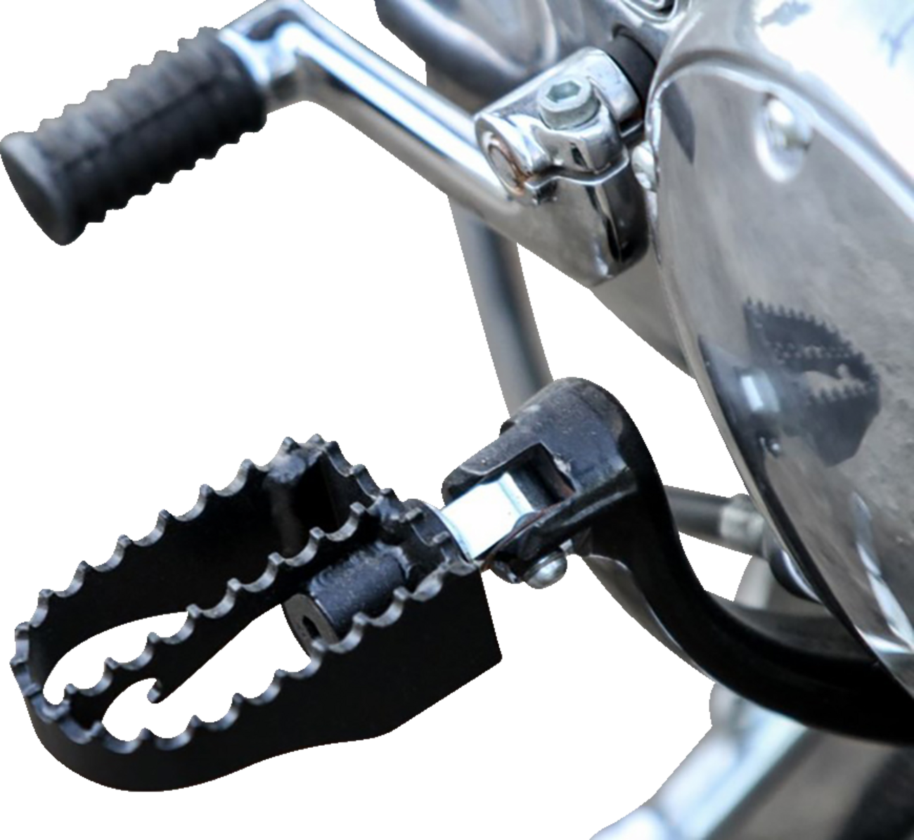 Burly Brand MX Foot Pegs - Driver/Passenger - Black