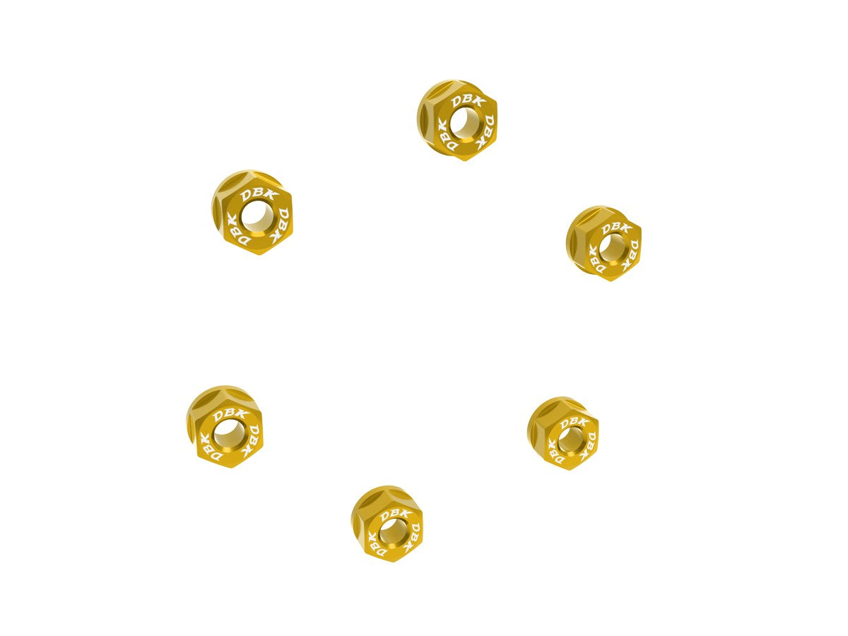 Ducabike DBK 6DSB05 NUTS SET REAR SPROCKET CARRIER M10x1.25 - Gold