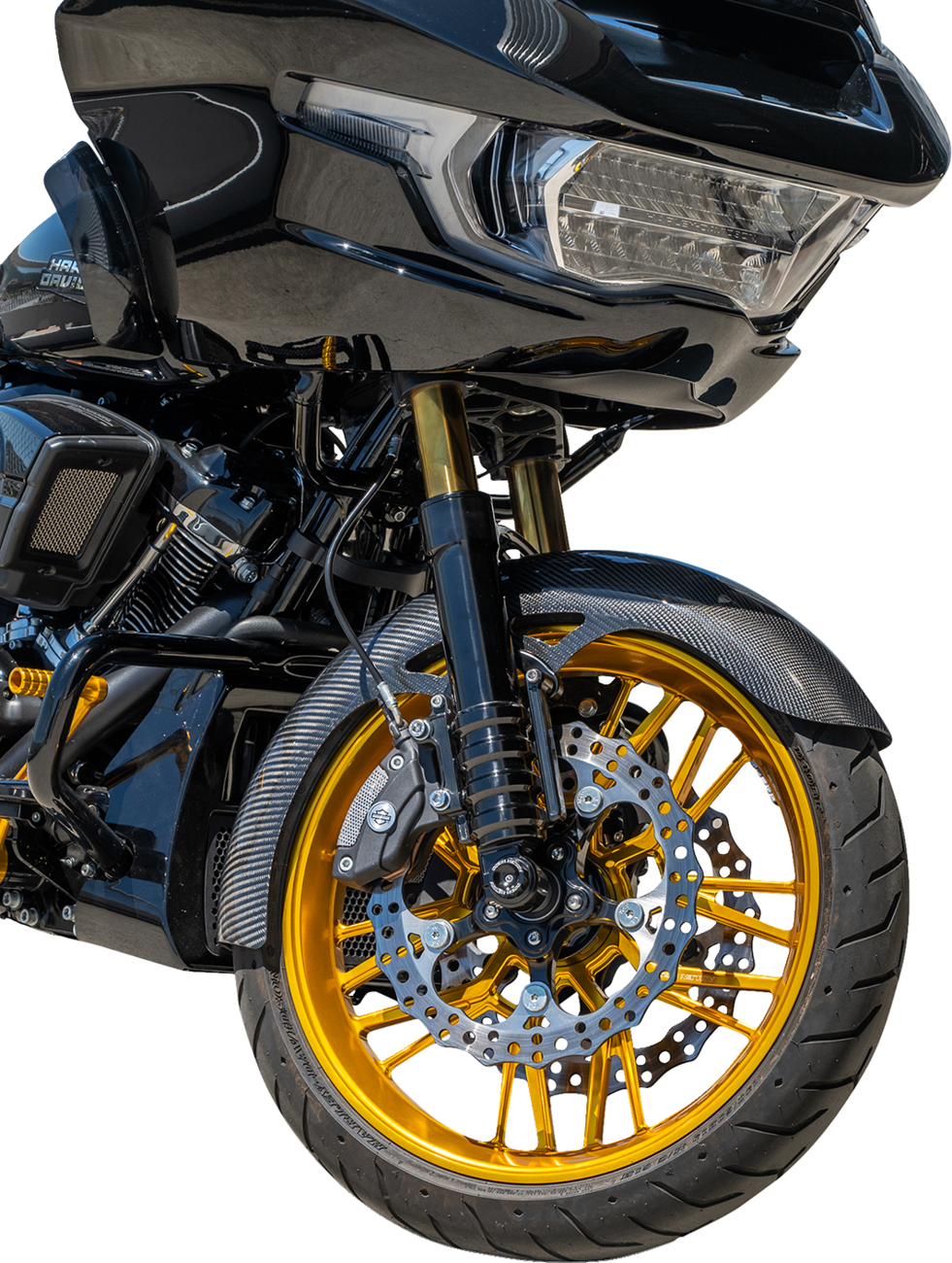 Arlen NESS Carbon Fiber Front Fender - Wrapper - 19" - FLT '99-'13