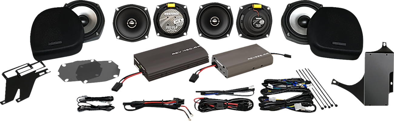 Hogtunes 425 W Dual Amp/ 6 XL Speaker Kit - Harley Davidson