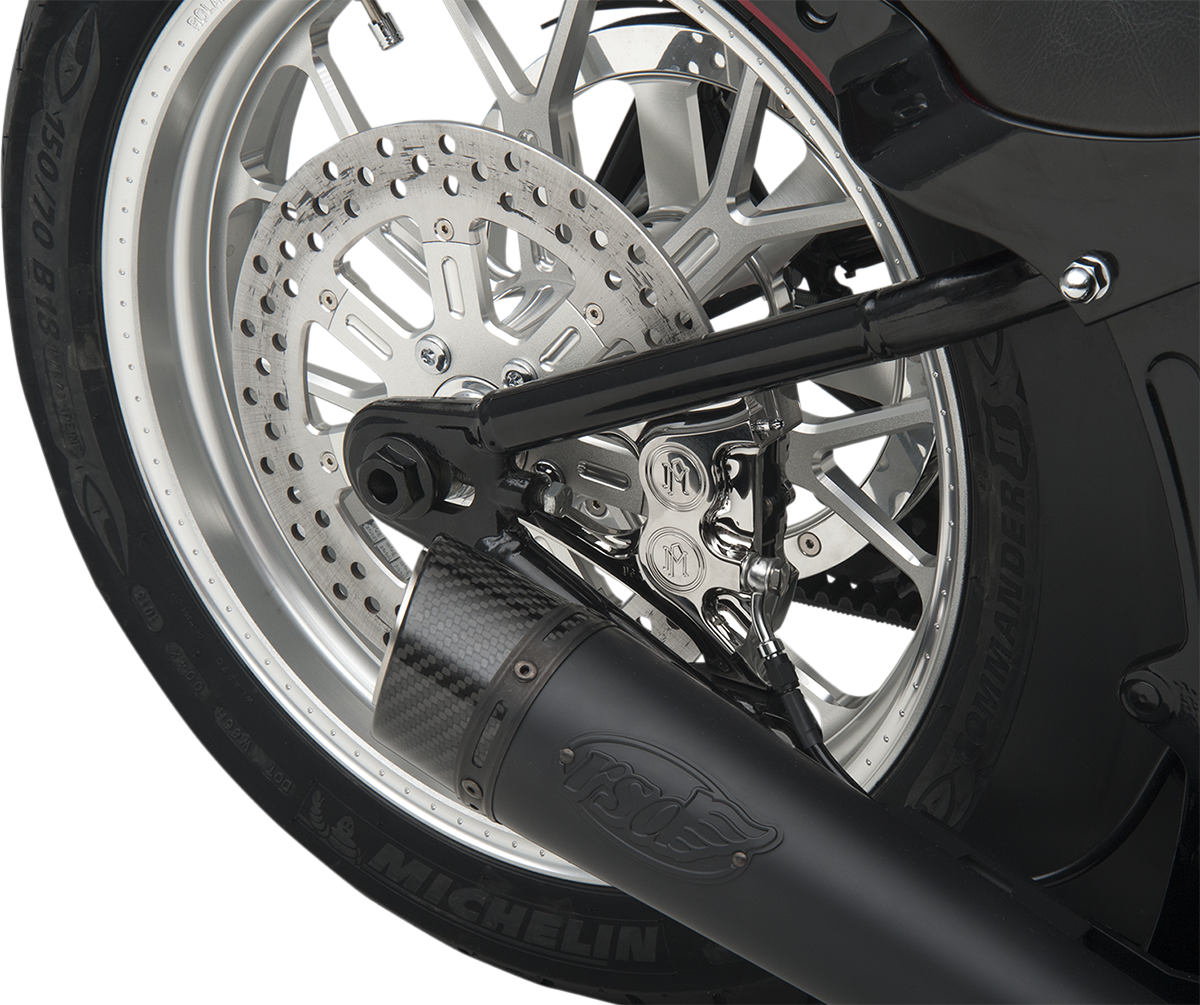 Performance Machine (PM) 4-Piston Caliper - Rear - Chrome - 08-17 Softail