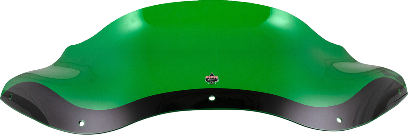 Klock Werks Kolor Flare® Windshield - 8" - Green - '98-'13 FLTR