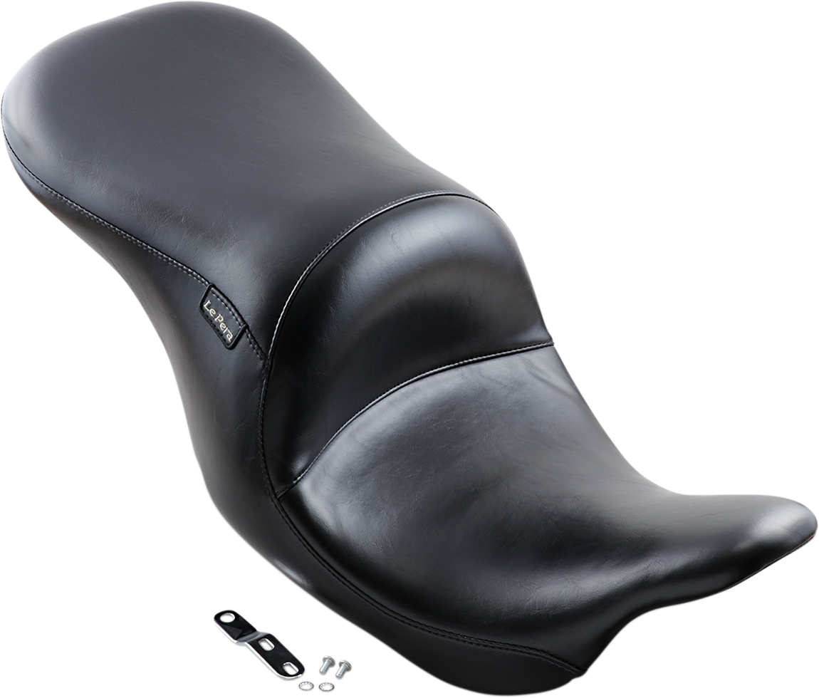 Le Pera Maverick Up-Front Seat - Without Backrest - Smooth - Black - FL '08-'23