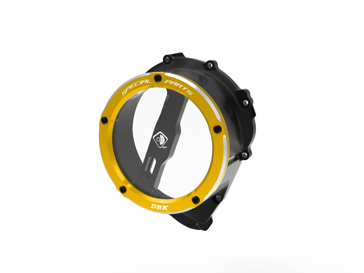 Ducabike DBK Ccdv19 Triumph 765 Clear Clutch Cover Oil Bath 3D-EVO - BLACK-GOLD