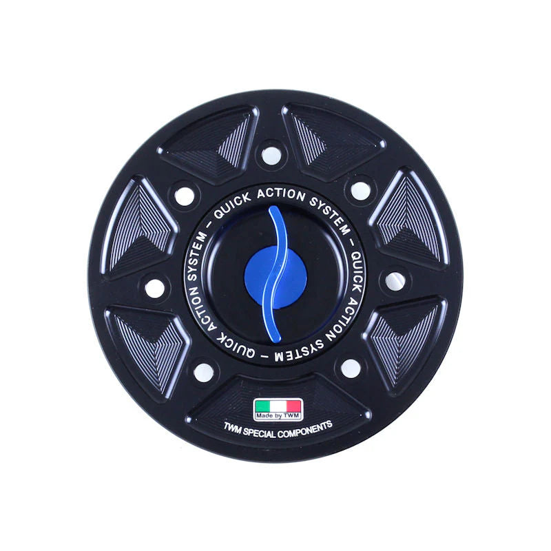 TWM Quick Action CNC Aluminum Gas Cap For Kawasaki - TKPR.04 - Blue