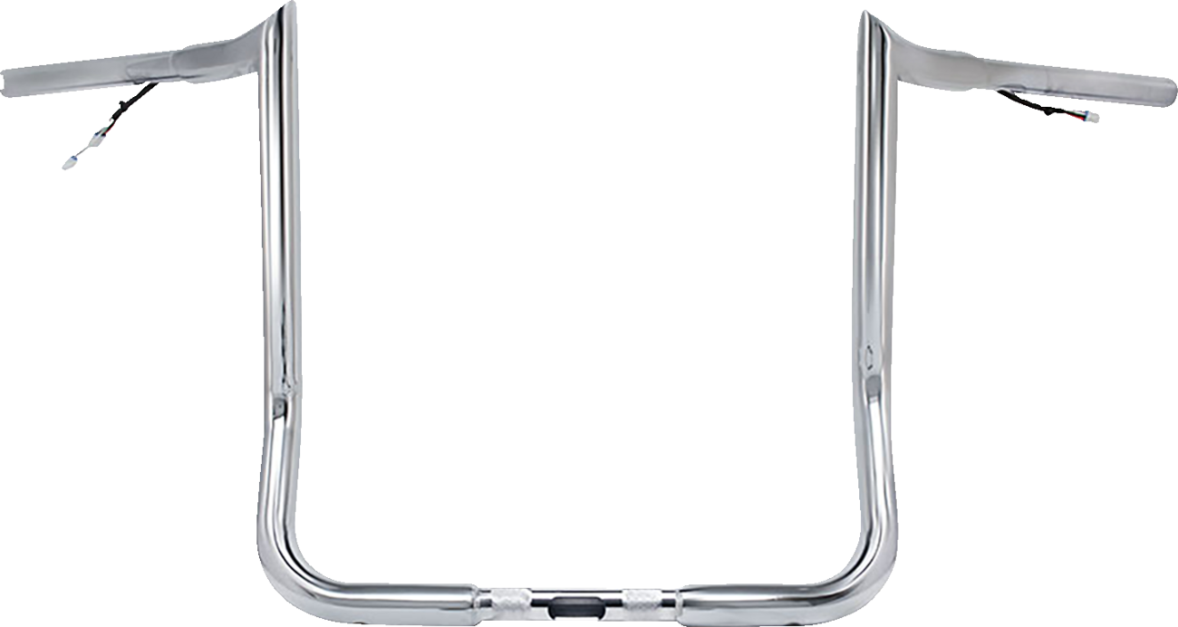 Paul Yaffe Bagger Nation Pre-Wired Handlebar - Monkey Bar - 12" - Chrome