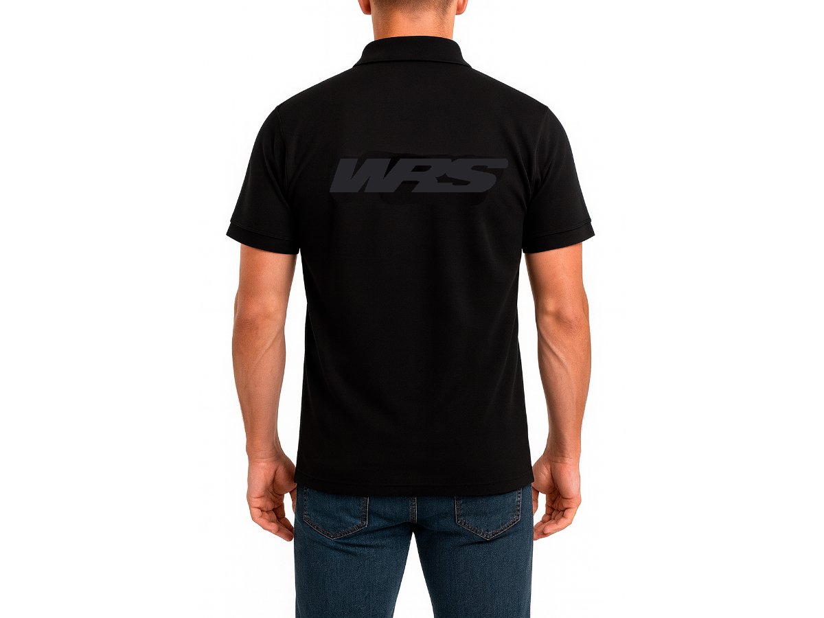 WRS Original Polo Shirt 100% Cotton Black Logo