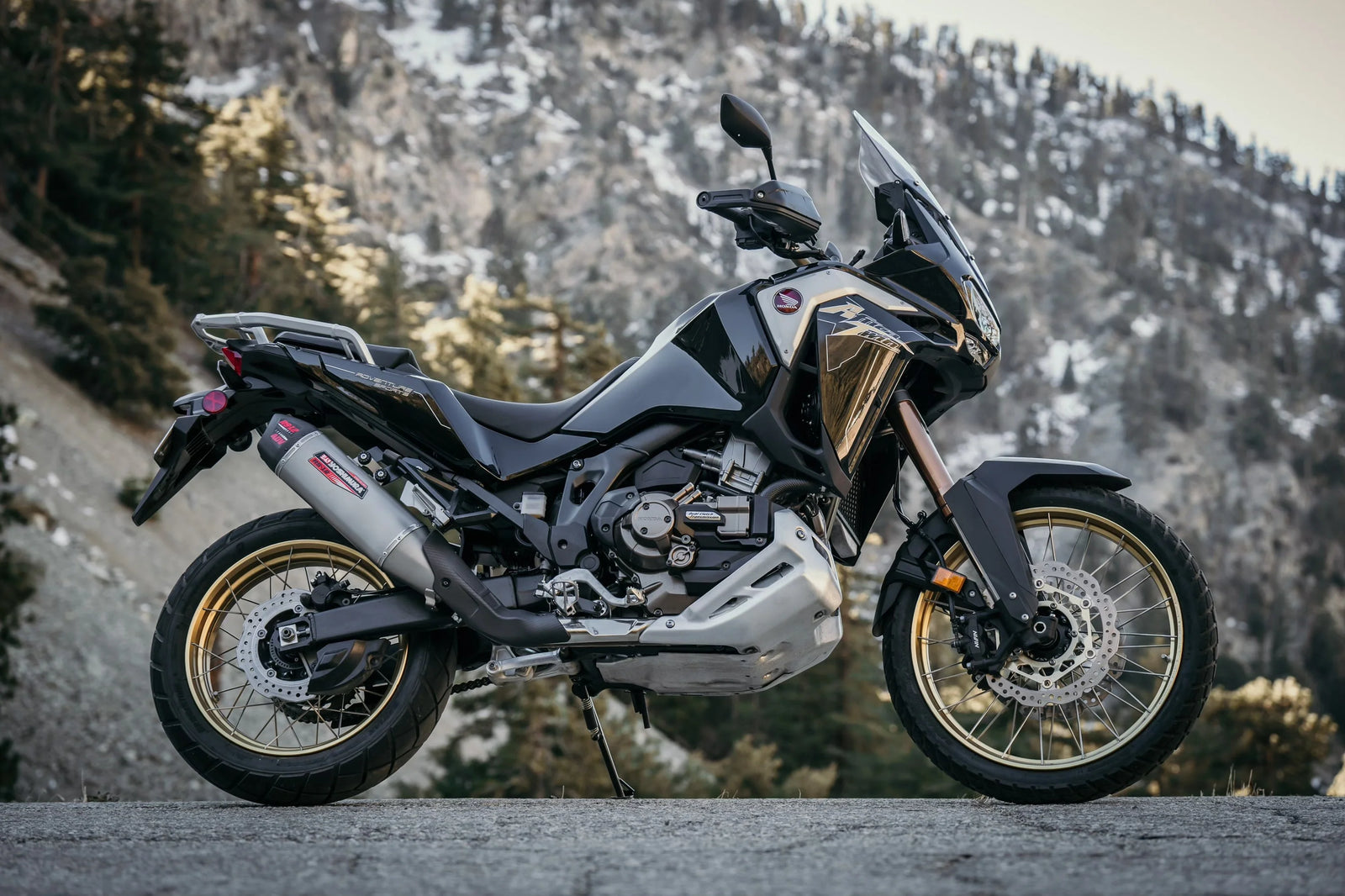 Yoshimura Africa Twin 20-26 RS-12 Stainless Slip-On Exhaust, W/ Stainless Muffler