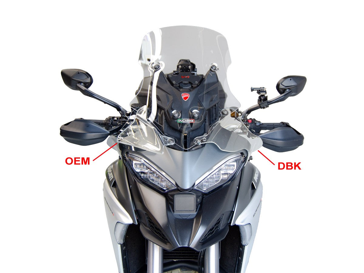 Ducabike DBK DEF01 MTS V4 Pair Of Larger Side Deflectors - TRANSPARENT