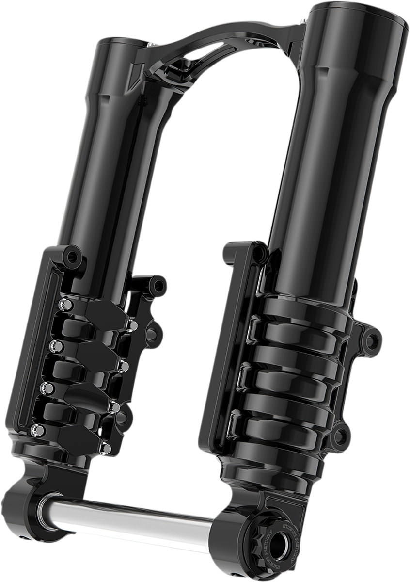 Arlen NESS Fork Legs - 49 MM - Black Anodized - For Factory Brake Caliper