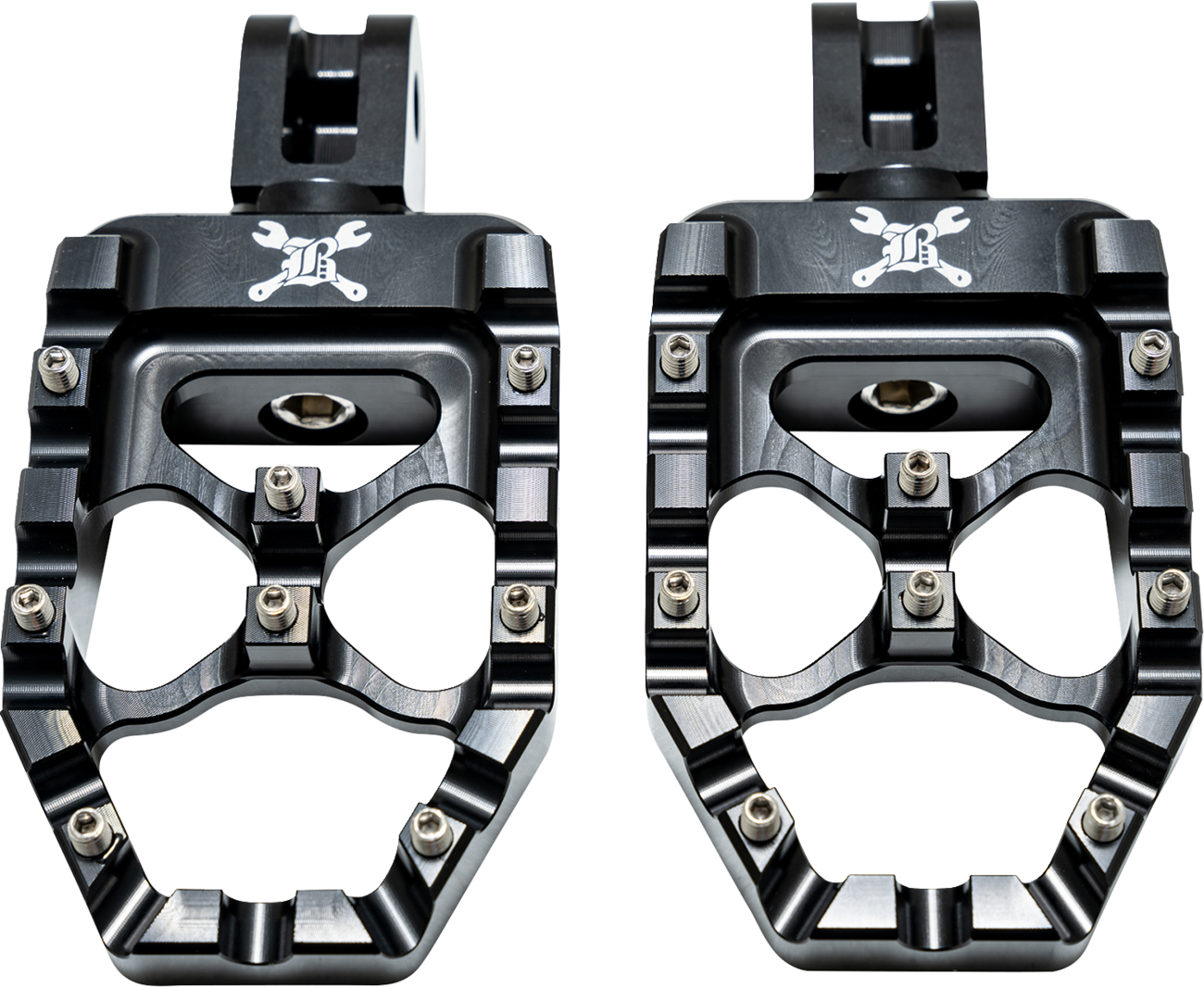 Burly Brand MX Evolution Passenger Pegs - Black - Softail