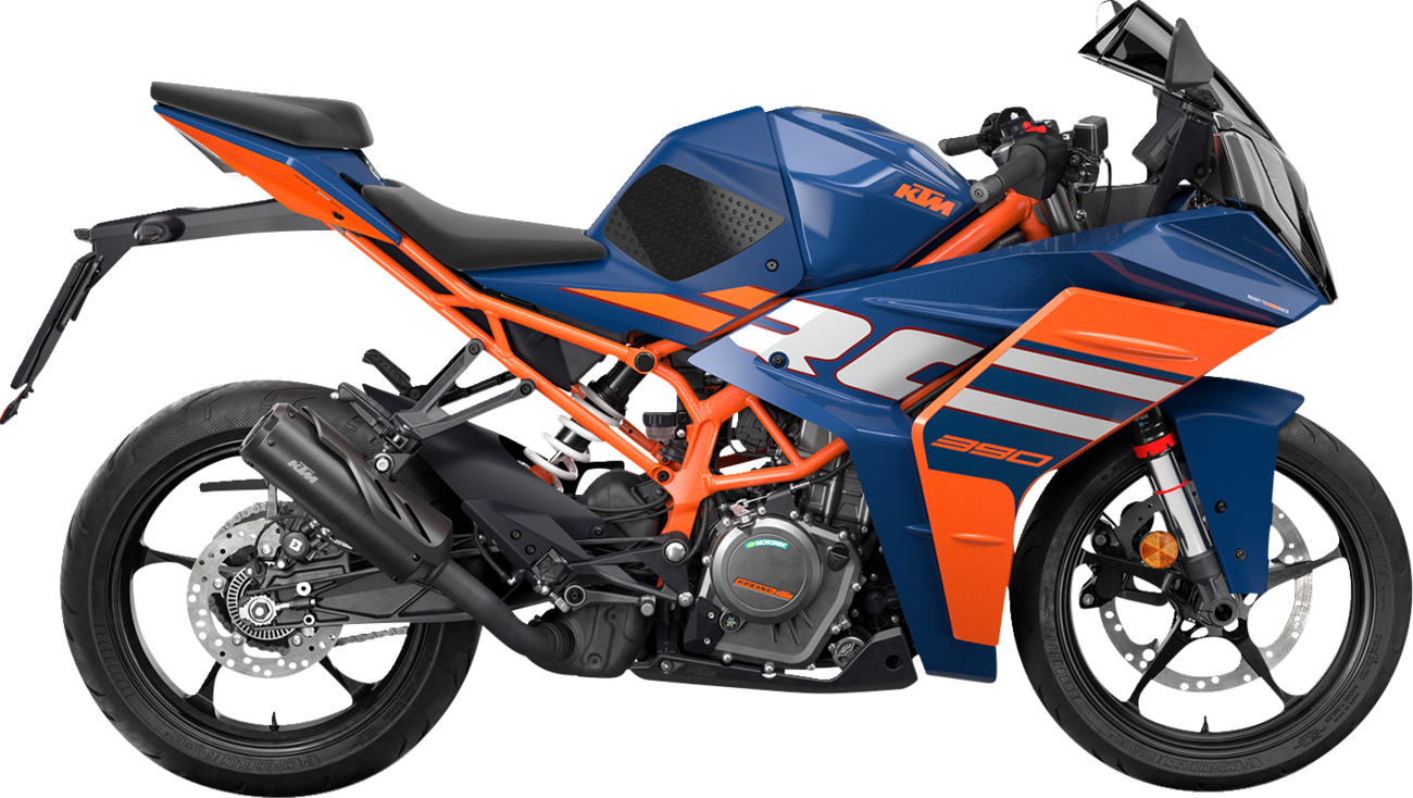 StompGrip Tank Grips - Volcano - Black - KTM - RC 390 '22-'24