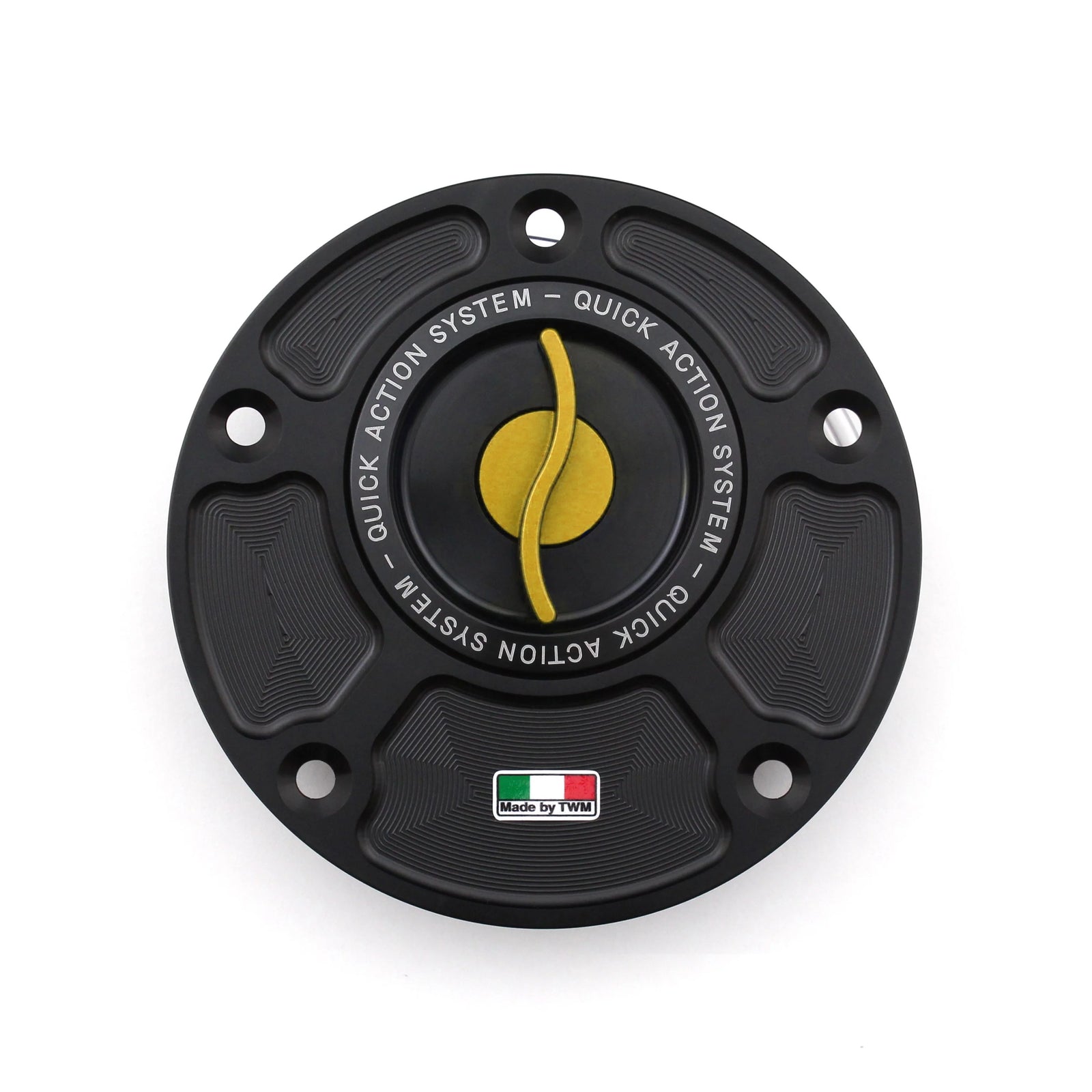 TWM CNC Aluminum Gas Cap / Fuel Cap with Gold Center Cap for MV Agusta Motorcycles