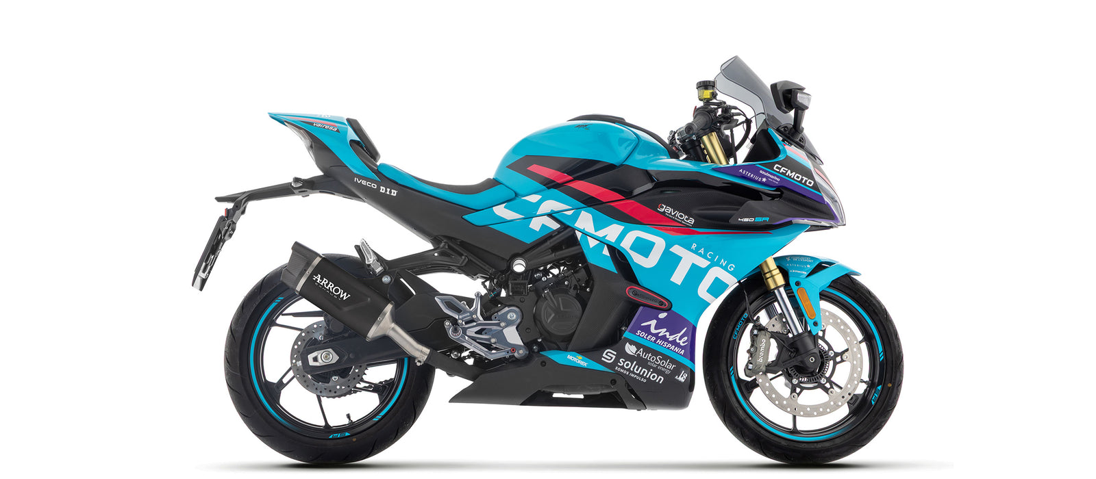 Indy Race Evo Aluminium Dark" Slip On With Carbon End Cap"