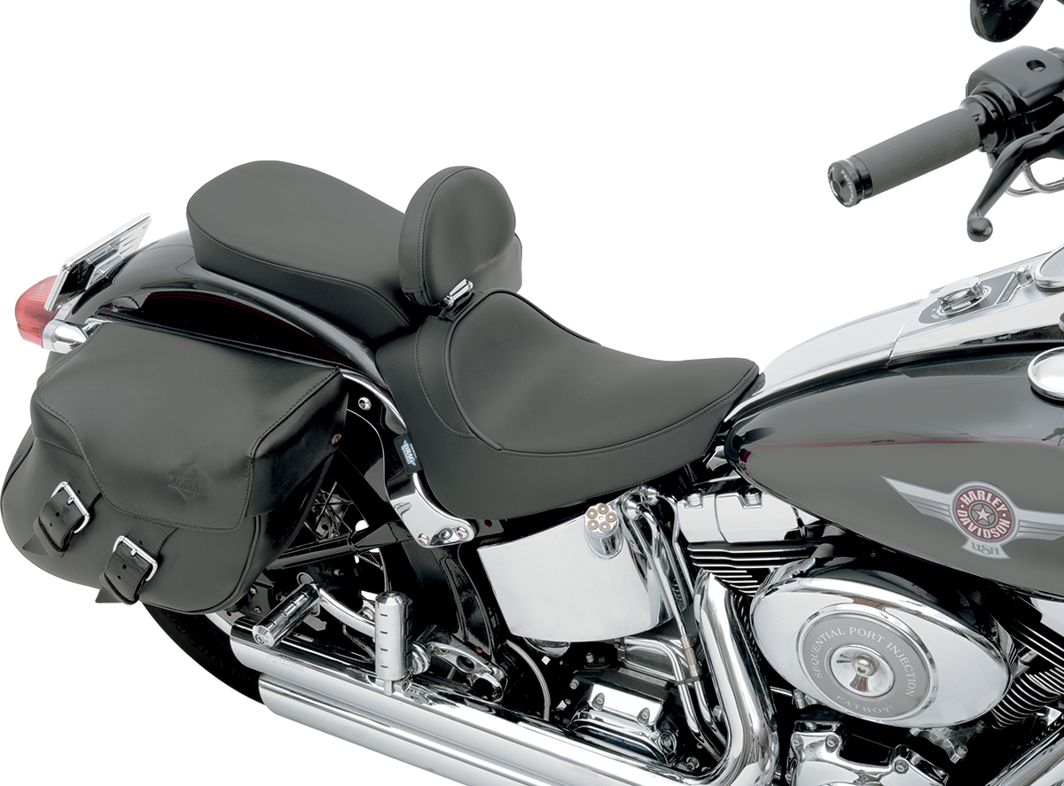 Drag Specialties Seats Rear Solo Seat - Wide - Smooth - FXST/FLST '00-'06