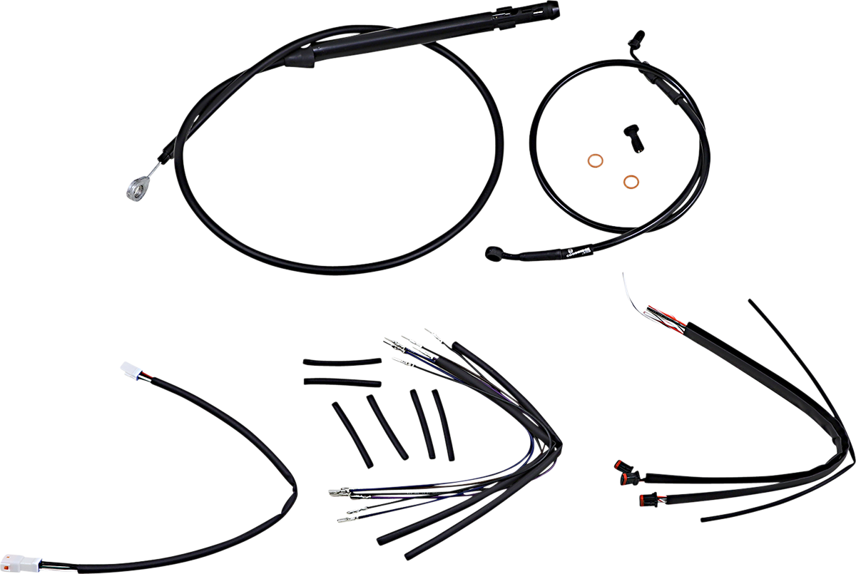 Burly Brand Handlebar Cable And Brake Line Kit For Burly Ape Handlebars