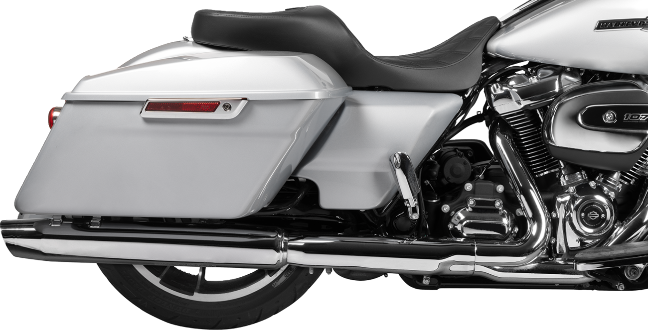 Drag Specialties Seats Extended Reach Freedom Seat - Vinyl - Double Diamond - Black Stitch - FLT/FLH '09-'25