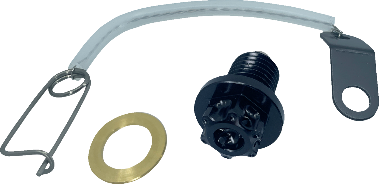 PSR Magnetic Drain Plug - M12 X 1.50 X 21 MM - Black - Honda - Kawasaki - Suzuki