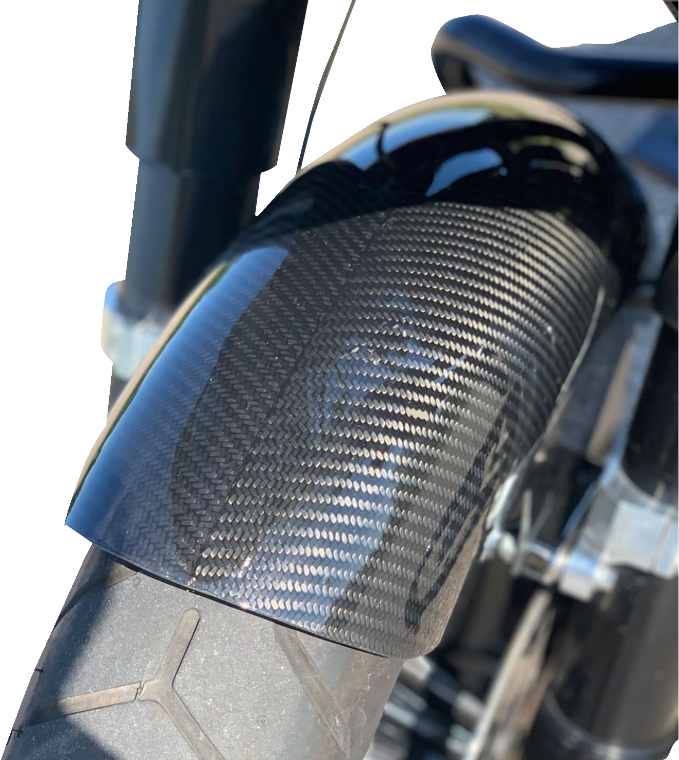 Slyfox Front Fender - Shorty - Carbon Fiber/Gloss