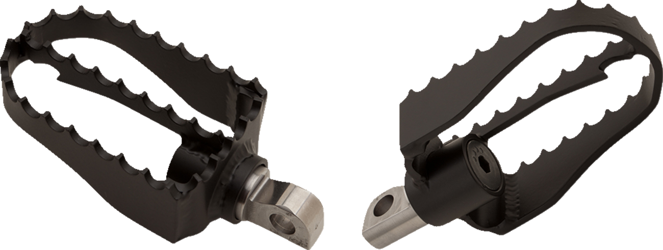 Burly Brand MX Foot Pegs - Driver/Passenger - Black