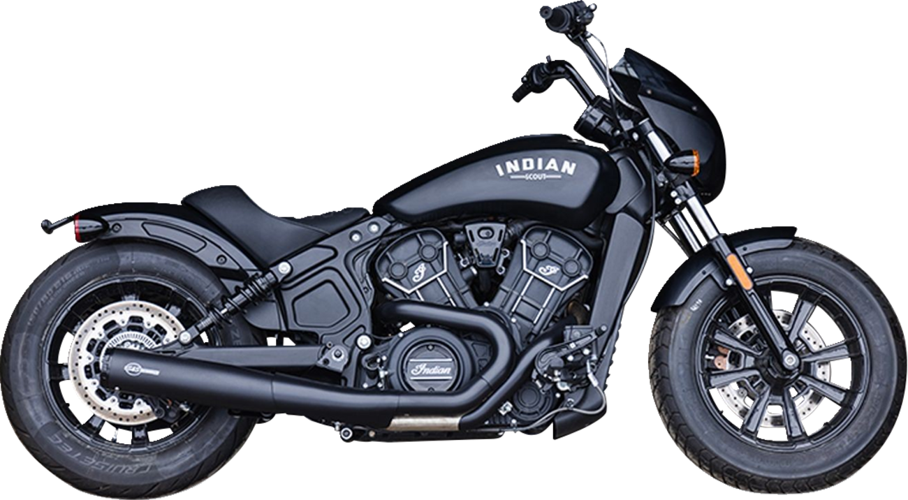 S&S Cycle 2-Into-1 Grand National Exhaust System - Black - Race Only