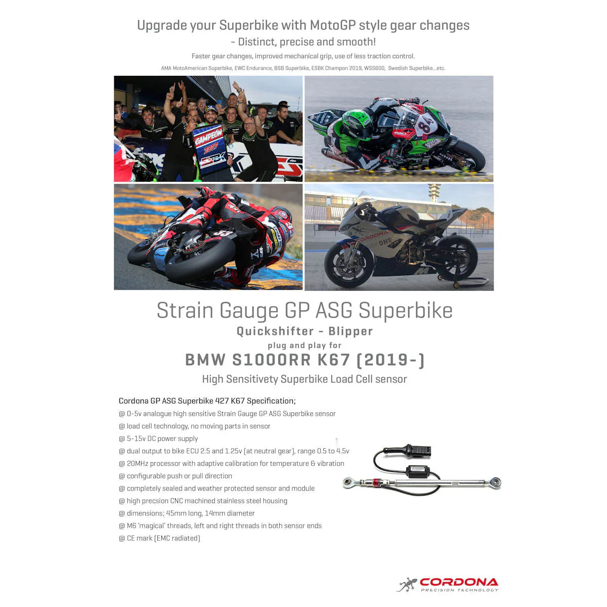 Cordona GP ASG Plug And Play Quickshifter Kit For S1000RR M1000RR
