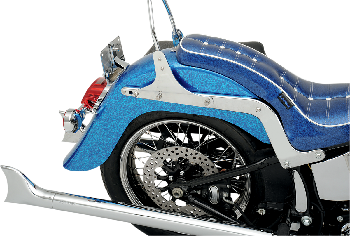Klock Werks 4" Stretched Rear Fender - Frenched - HD Softail '99-'17