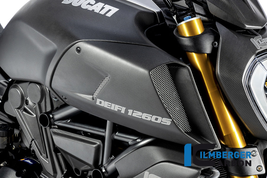 Ilmberger Carbon Air Tube Cover Right Side Ducati Diavel 1260 - Matte