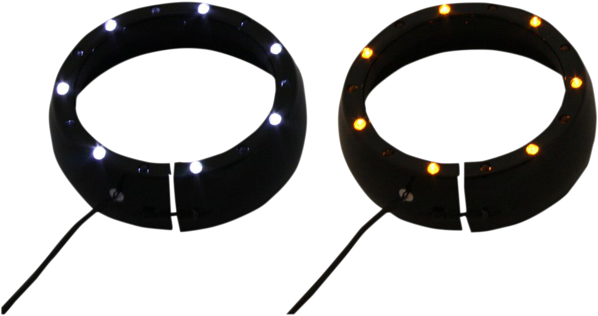 Custom Dynamics Lighted Passing Lamp Trim Ring '06-'13 FLHT - Black