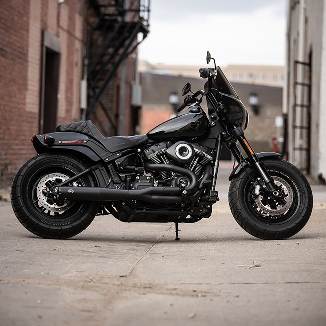 S&S Cycle 2-Into-1 Exhaust System - Black