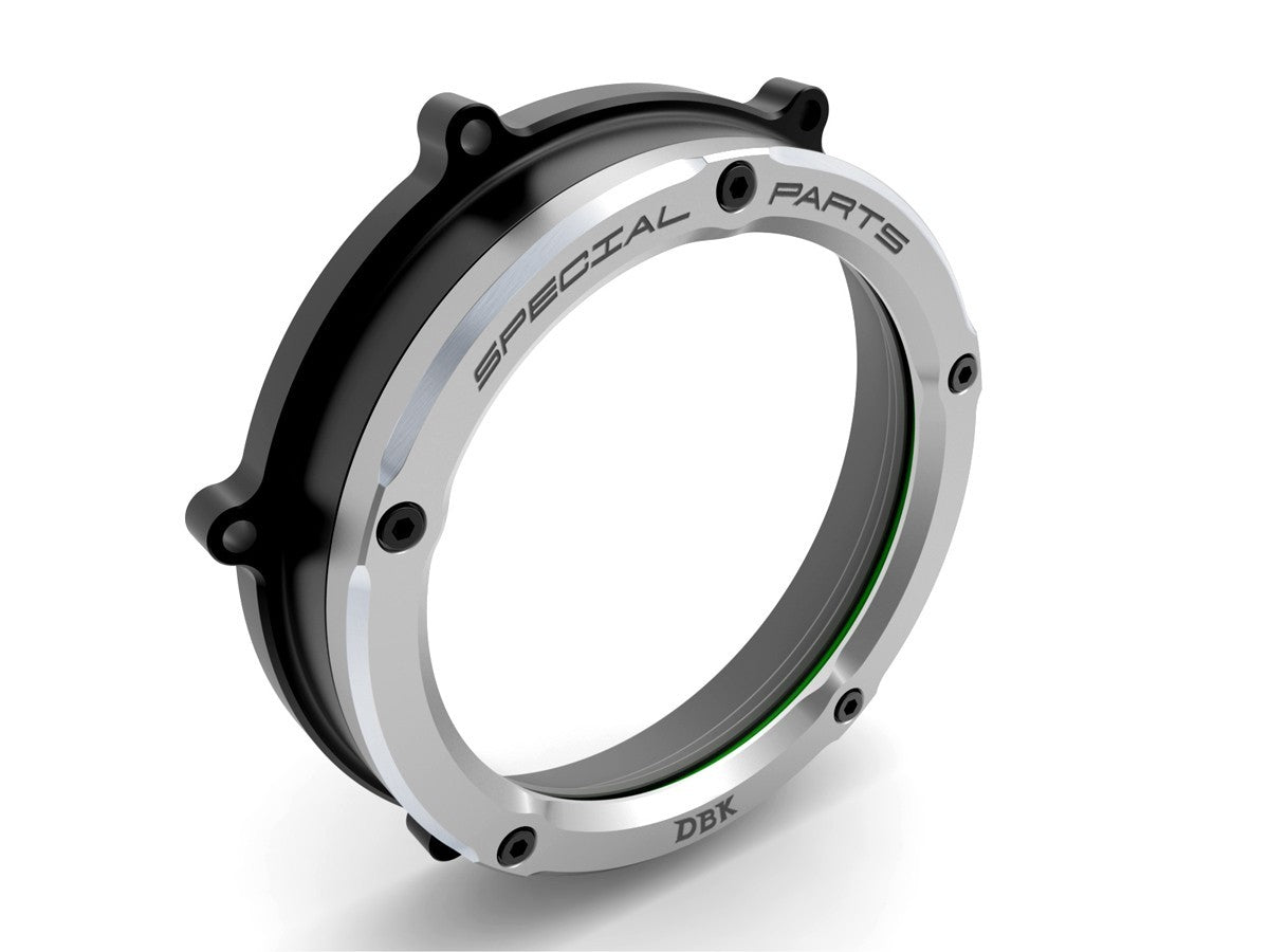 Ducabike DBK CCV401 Clear Clutch Cover Panigale V4 - BLACK-SILVER