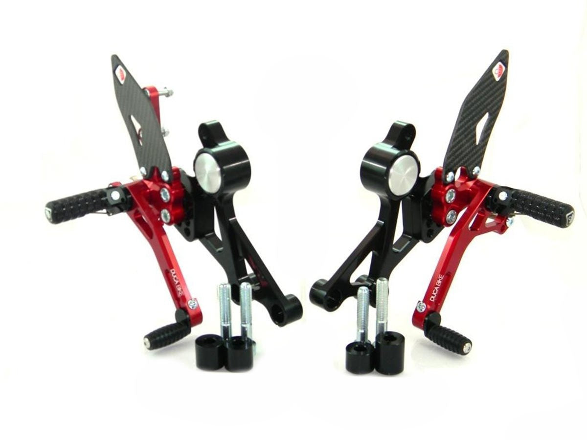Ducabike DBK PRNM01 Pilot Adjustable Rearset - BLACK-RED