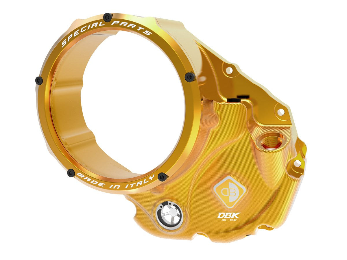 Ducabike DBK CCDV05 3D-EVO Clear Clutch Cover Oil Bath - GOLD-GOLD