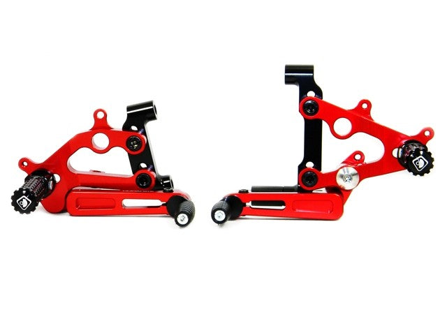 Ducabike DBK PR119902 Adjustable Rearset 8991199 Panigale - BLACK-RED