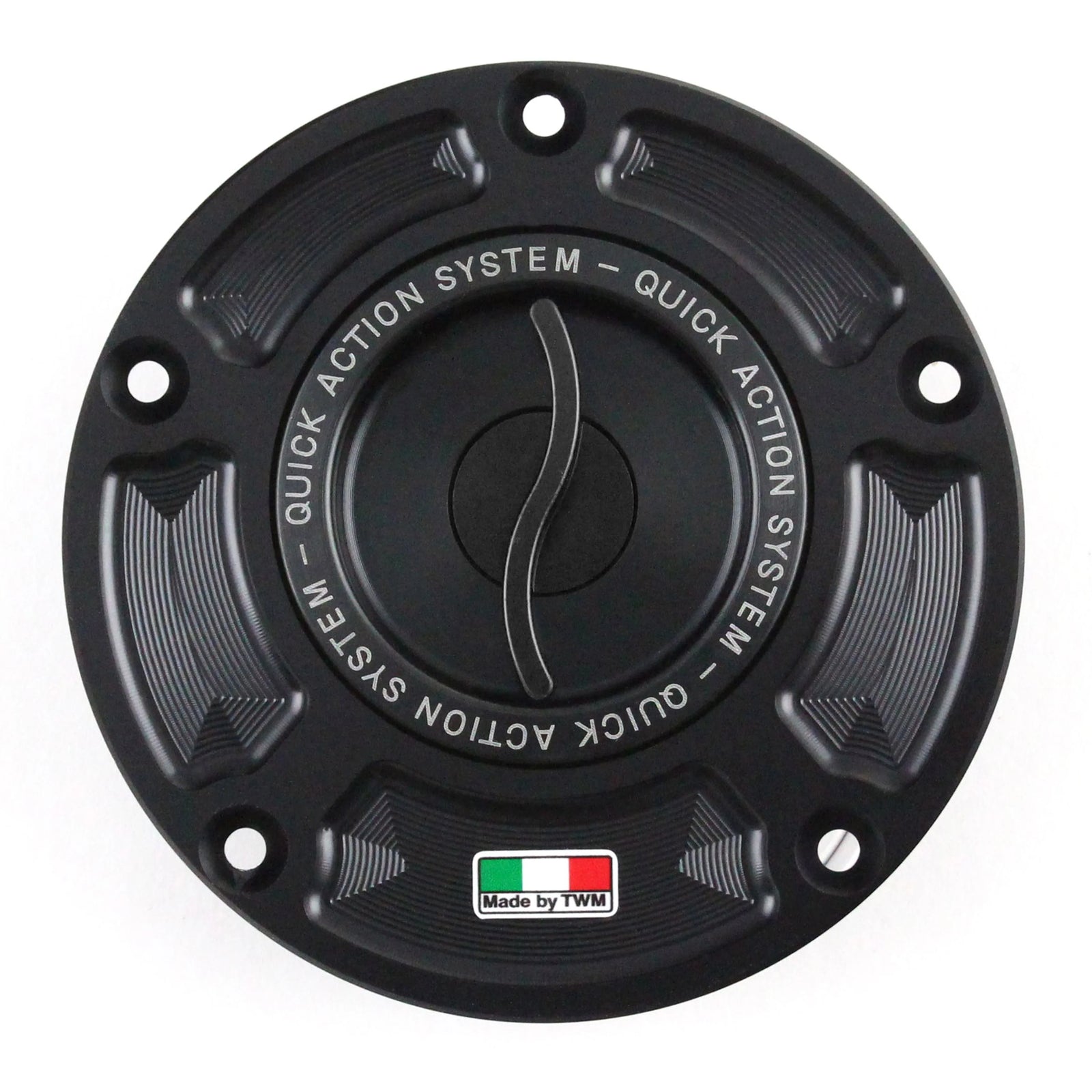 TWM CNC Aluminum Gas Cap / Fuel Cap with Black Center Cap for KTM Motorcycles
