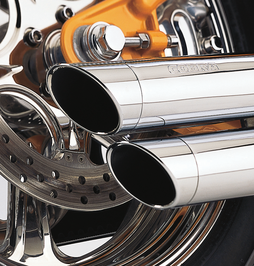 Cobra Speedster Slashdown Exhaust - Chrome - '91-'05 Dyna