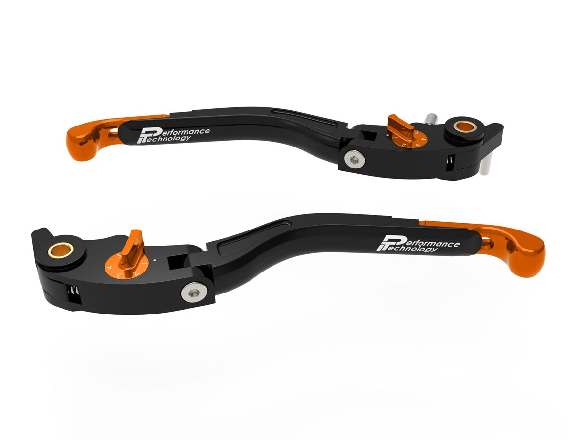 Ducabike DBK LEA17 Brake / Clutch Adjustable Levers Eco GP 2 - BLACK-ORANGE