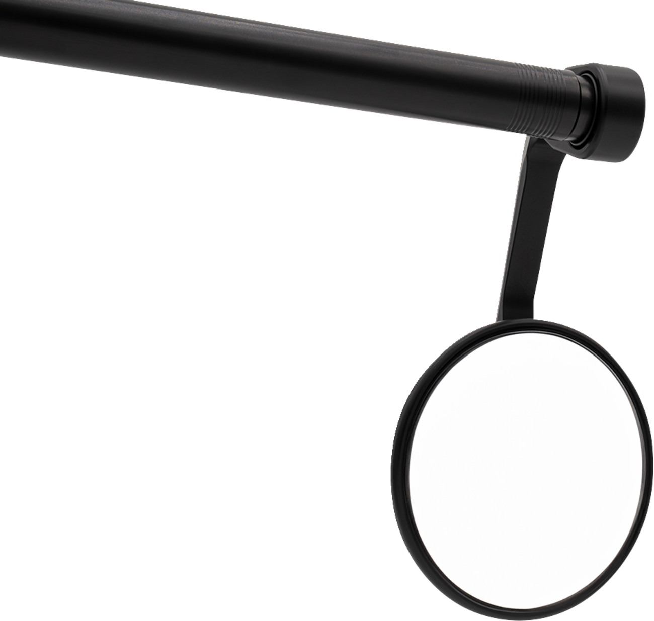 Gilles Tooling Mirror - MOON - Side View - Round - Black - Right/Left - Each