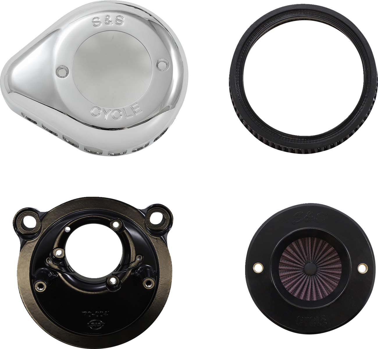 S&S Cycle Air Stinger Stealth Air Cleaner Kit - Chrome