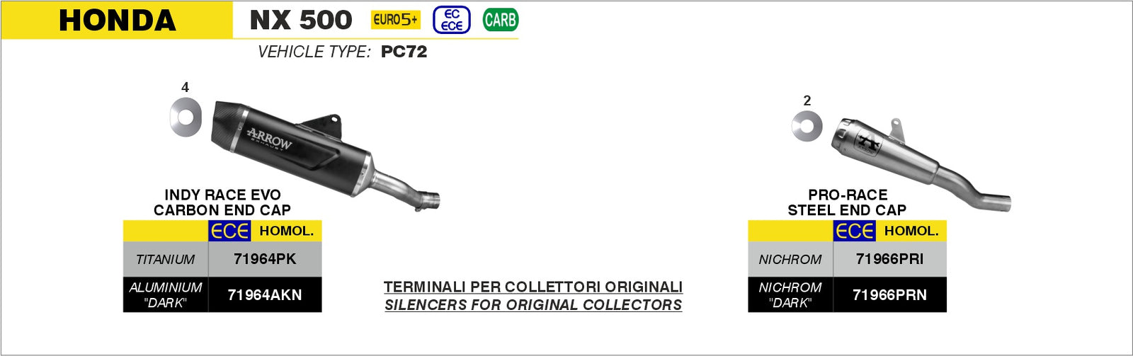 Arrow 71966PRI Nichrom Pro-Race Slip On