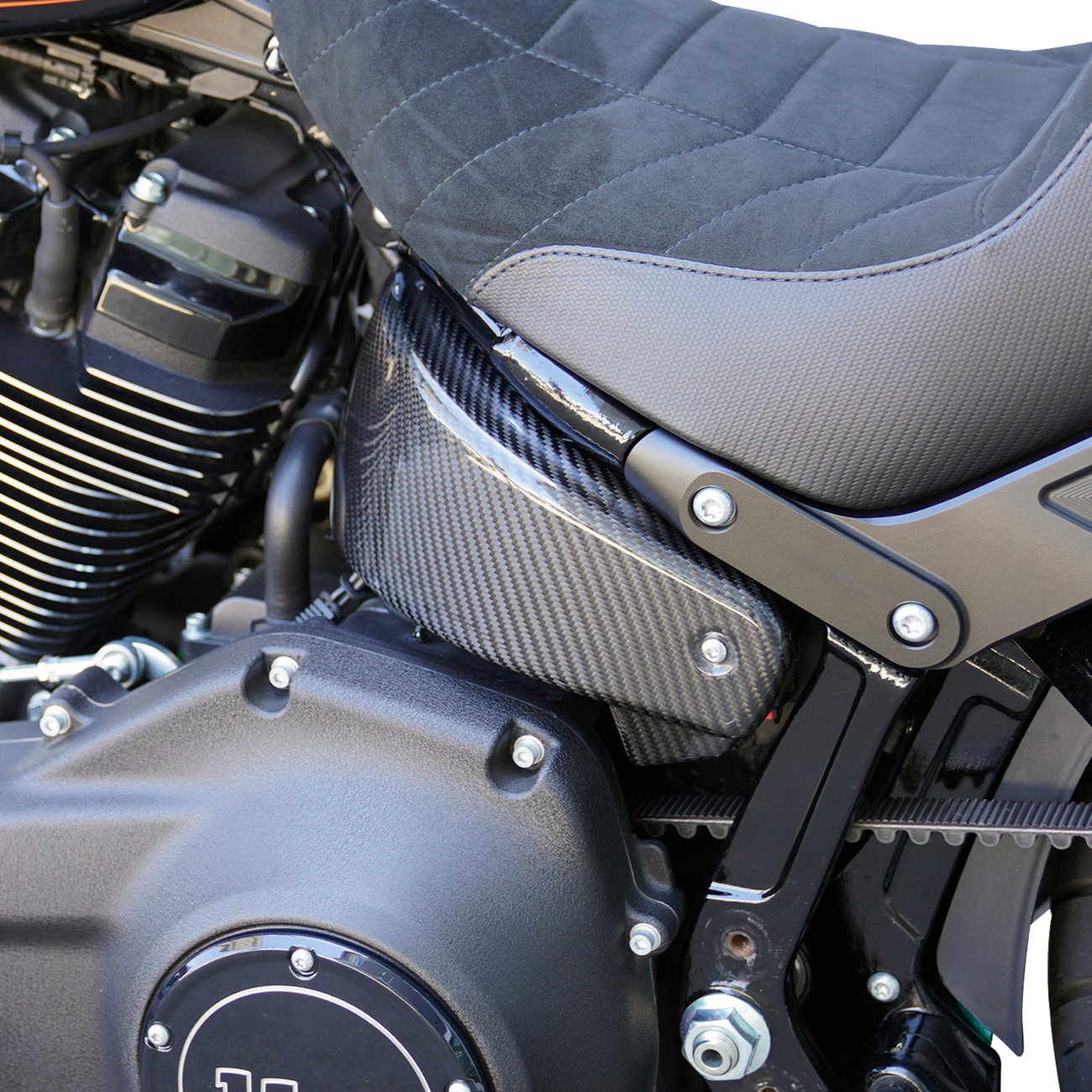 Arlen NESS Side Covers - Carbon Fiber - HD Softail '18-'24