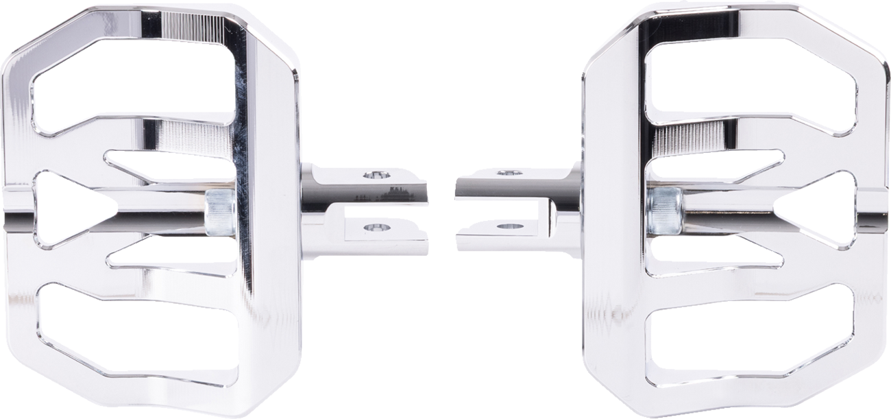 Thrashin Supply CO. Mini Aggressor Floorboards - Chrome - Front